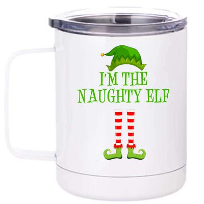 I'm The Naughty Elf Matching Family Christmas 12 oz Stainless Steel Tumbler Cup