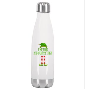 I'm The Naughty Elf Matching Family Christmas Stainless Steel Insulated Water Bottle