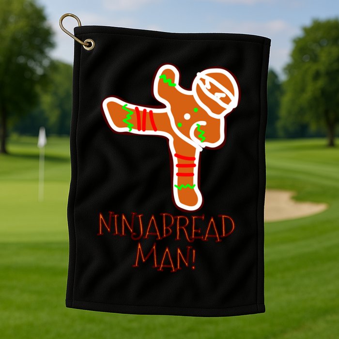 I'm The Ninjabread Man Funny Gingerbread Golf Towel