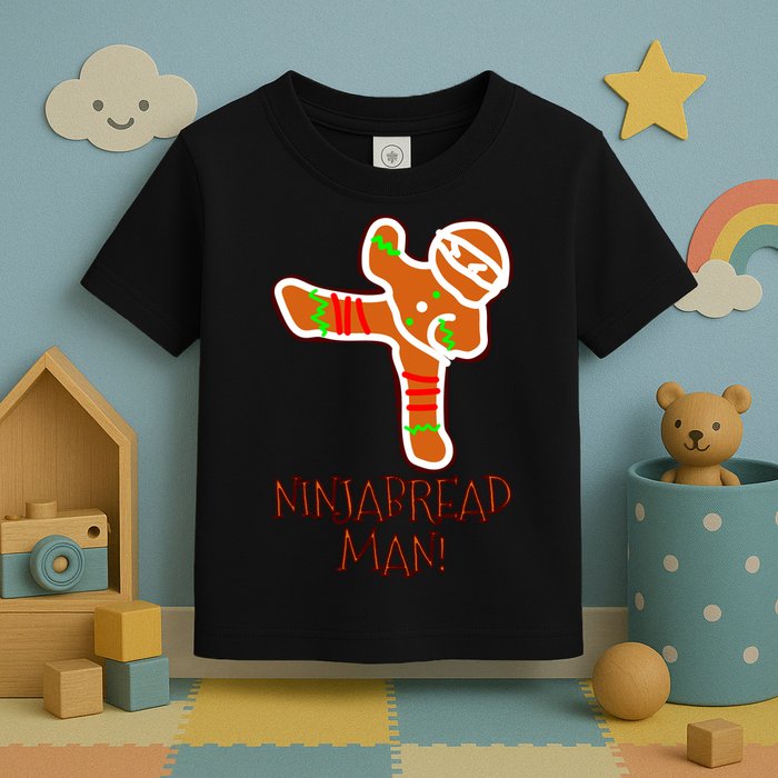 I'm The Ninjabread Man Funny Gingerbread Toddler T-Shirt