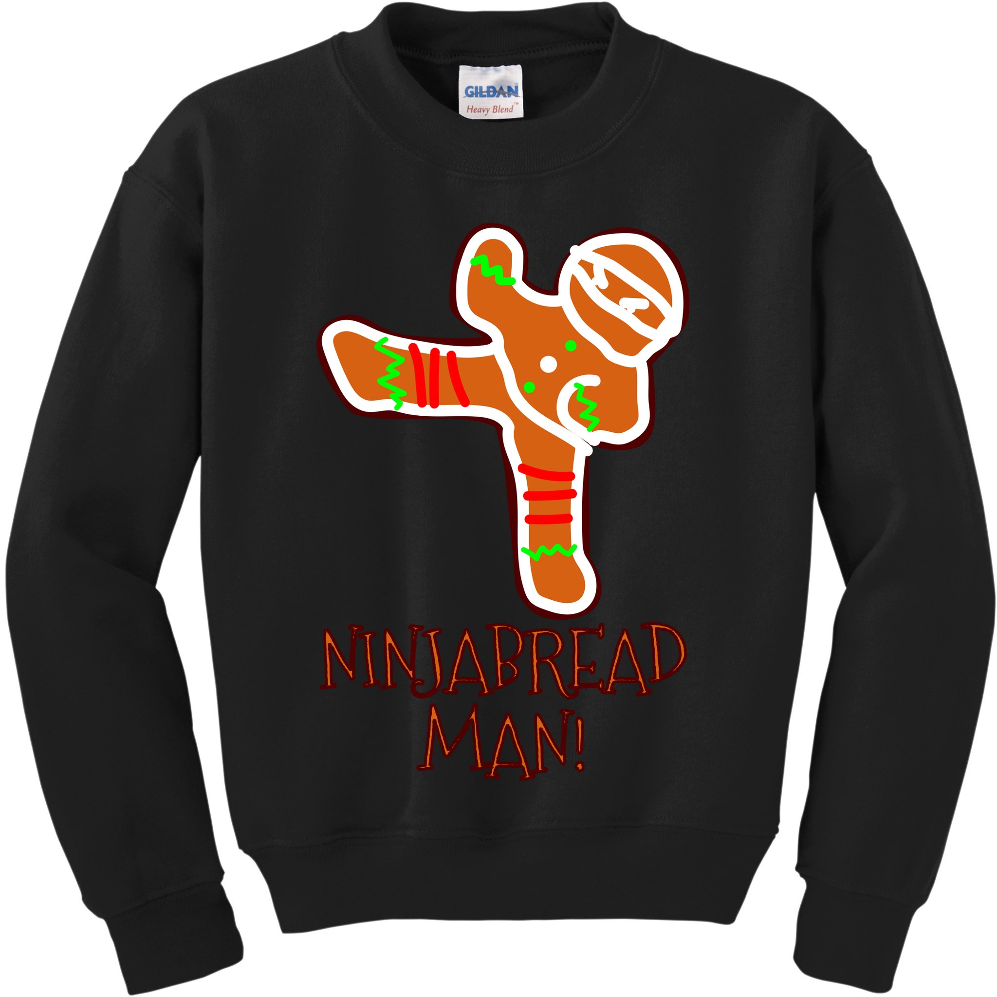 I'm The Ninjabread Man Funny Gingerbread Kids Sweatshirt