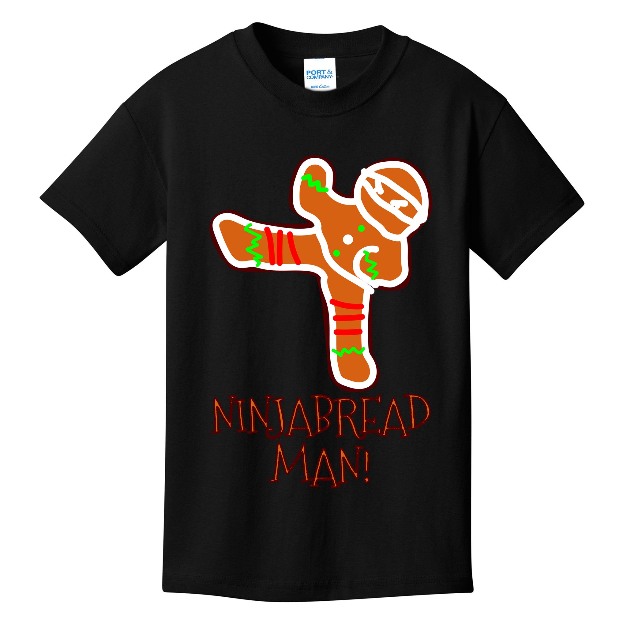 I'm The Ninjabread Man Funny Gingerbread Kids T-Shirt