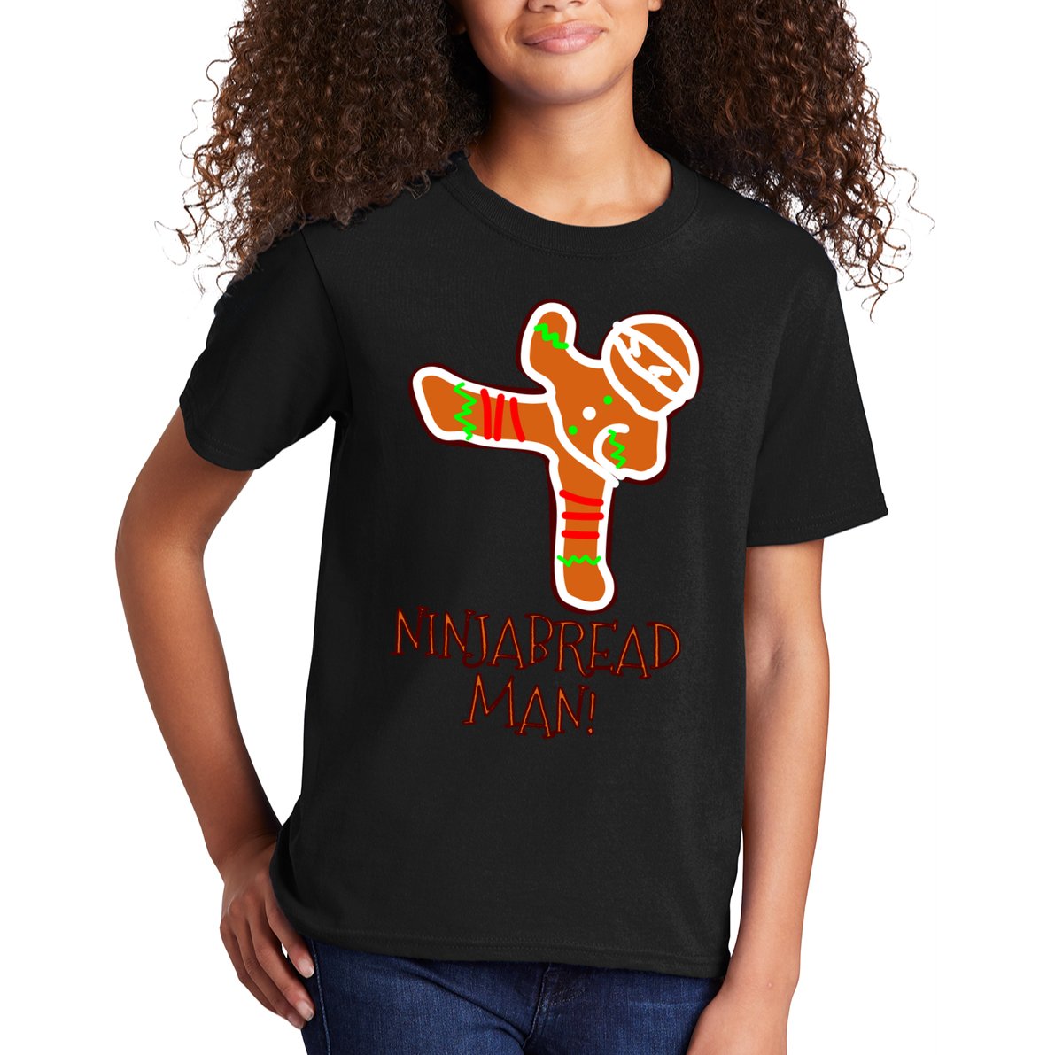 I'm The Ninjabread Man Funny Gingerbread Kids T-Shirt