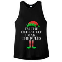 I'm The Oldest Elf I Make The Rules Matching Christmas Ladies PosiCharge Tri-Blend Wicking Tank