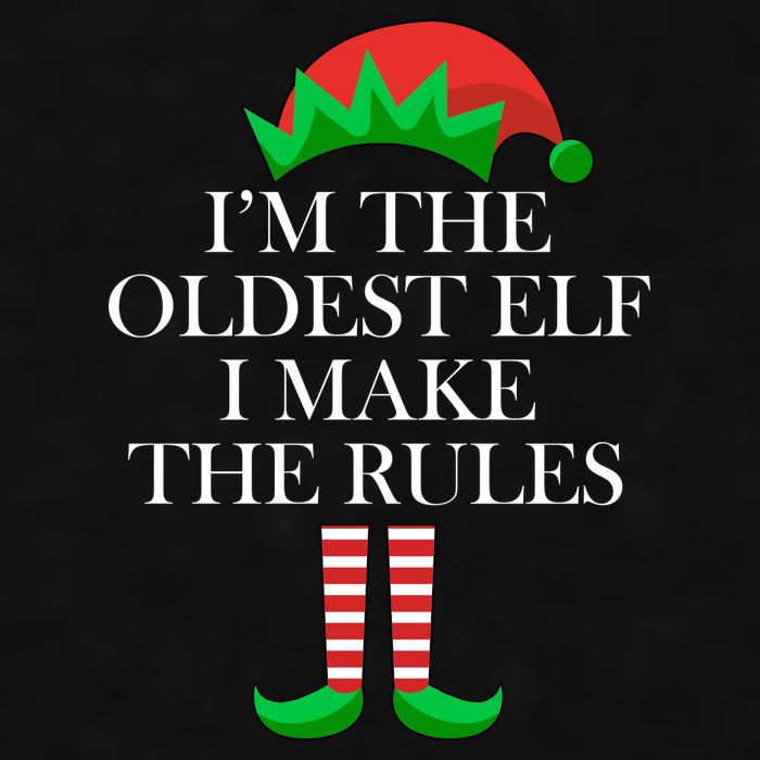 I'm The Oldest Elf I Make The Rules Matching Christmas Ladies PosiCharge Tri-Blend Wicking Tank
