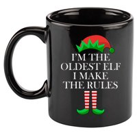 I'm The Oldest Elf I Make The Rules Matching Christmas 11oz C Handle Ceramic Mug
