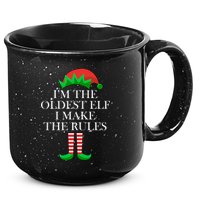 I'm The Oldest Elf I Make The Rules Matching Christmas 15oz Campfire Ceramic Mug