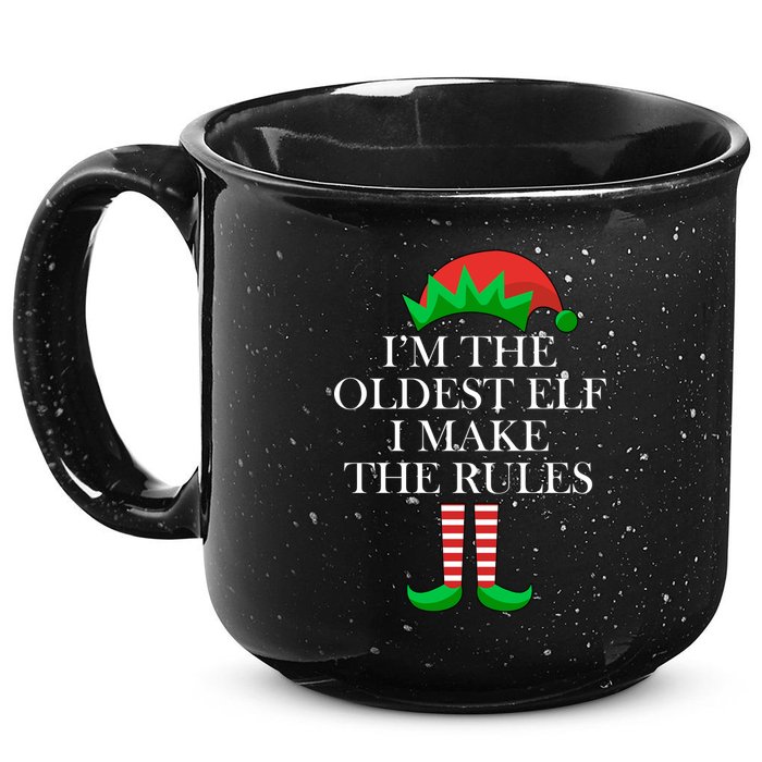 I'm The Oldest Elf I Make The Rules Matching Christmas 15oz Campfire Ceramic Mug