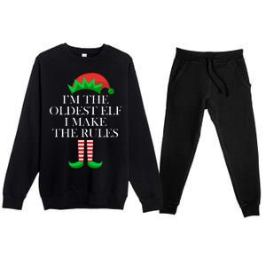 I'm The Oldest Elf I Make The Rules Matching Christmas Premium Crewneck Sweatsuit Set