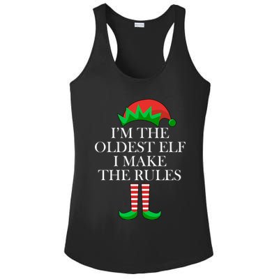 I'm The Oldest Elf I Make The Rules Matching Christmas Ladies PosiCharge Competitor Racerback Tank