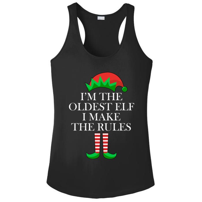 I'm The Oldest Elf I Make The Rules Matching Christmas Ladies PosiCharge Competitor Racerback Tank