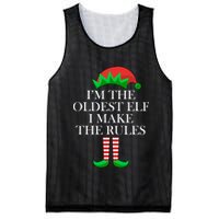 I'm The Oldest Elf I Make The Rules Matching Christmas Mesh Reversible Basketball Jersey Tank