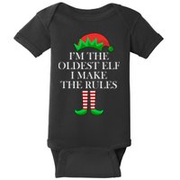 I'm The Oldest Elf I Make The Rules Matching Christmas Baby Bodysuit