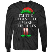 I'm The Oldest Elf I Make The Rules Matching Christmas Tie-Dye Long Sleeve Shirt