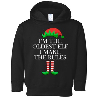 I'm The Oldest Elf I Make The Rules Matching Christmas Toddler Hoodie