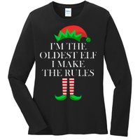 I'm The Oldest Elf I Make The Rules Matching Christmas Ladies Long Sleeve Shirt