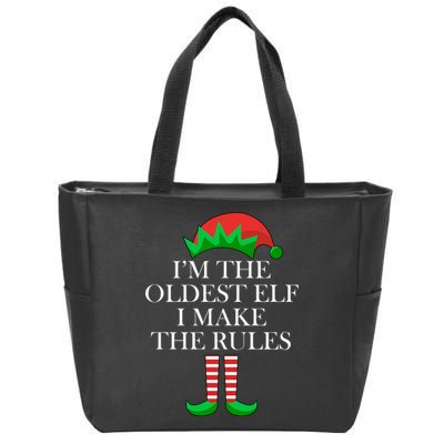 I'm The Oldest Elf I Make The Rules Matching Christmas Zip Tote Bag