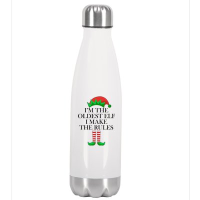 I'm The Oldest Elf I Make The Rules Matching Christmas Stainless Steel Insulated Water Bottle