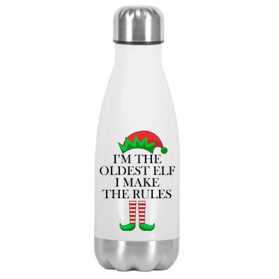 I'm The Oldest Elf I Make The Rules Matching Christmas Stainless Steel Insulated Water Bottle