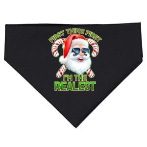 I'm The Realest Santa Claus Christmas Candy USA-Made Doggie Bandana