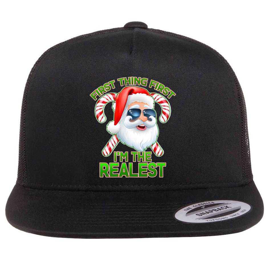 I'm The Realest Santa Claus Christmas Candy Flat Bill Trucker Hat