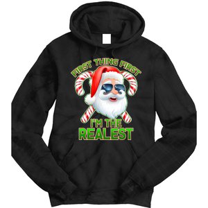 I'm The Realest Santa Claus Christmas Candy Tie Dye Hoodie