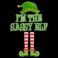 I'm The Sassy Elf Matching Family Christmas USA-Made Doggie Bandana