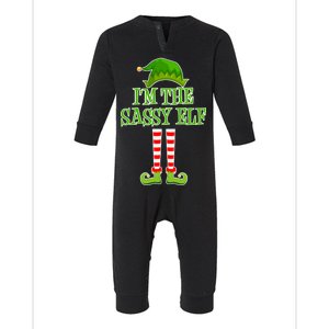 I'm The Sassy Elf Matching Family Christmas Infant Fleece One Piece