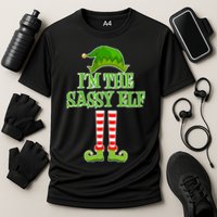 I'm The Sassy Elf Matching Family Christmas Cooling Performance Crew T-Shirt