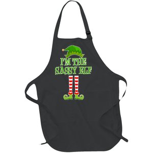 I'm The Sassy Elf Matching Family Christmas Full-Length Apron With Pockets