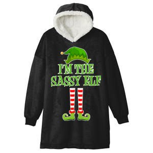 I'm The Sassy Elf Matching Family Christmas Hooded Wearable Blanket