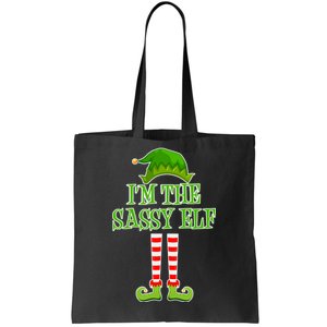 I'm The Sassy Elf Matching Family Christmas Tote Bag