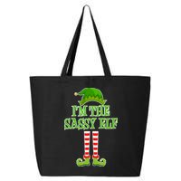 I'm The Sassy Elf Matching Family Christmas 25L Jumbo Tote