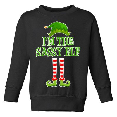 I'm The Sassy Elf Matching Family Christmas Toddler Sweatshirt