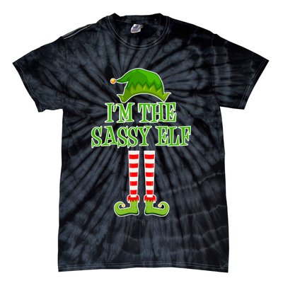 I'm The Sassy Elf Matching Family Christmas Tie-Dye T-Shirt