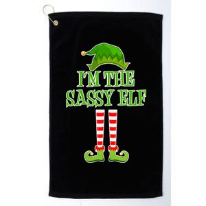 I'm The Sassy Elf Matching Family Christmas Platinum Collection Golf Towel