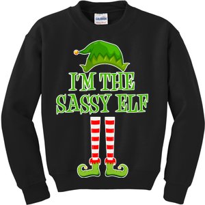 I'm The Sassy Elf Matching Family Christmas Kids Sweatshirt