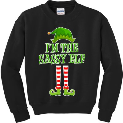 I'm The Sassy Elf Matching Family Christmas Kids Sweatshirt