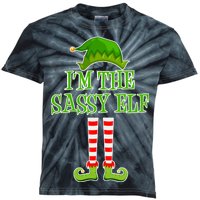 I'm The Sassy Elf Matching Family Christmas Kids Tie-Dye T-Shirt