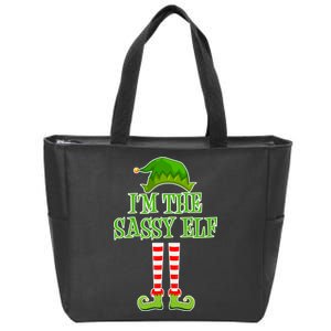 I'm The Sassy Elf Matching Family Christmas Zip Tote Bag