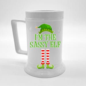 I'm The Sassy Elf Matching Family Christmas Beer Stein