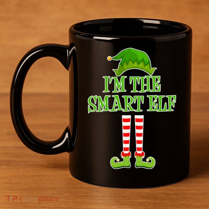 I'm The Smart Elf Matching Family Christmas 11oz C Handle Ceramic Mug