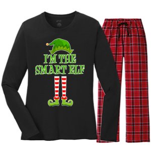 I'm The Smart Elf Matching Family Christmas Women's Long Sleeve Flannel Pajama Set 