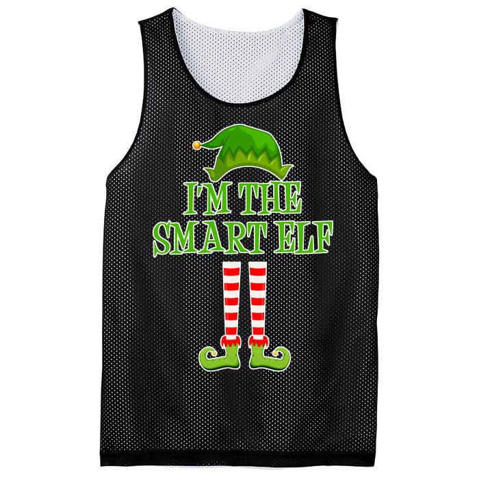 I'm The Smart Elf Matching Family Christmas Mesh Reversible Basketball Jersey Tank