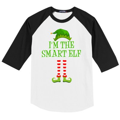 I'm The Smart Elf Matching Family Christmas Baseball Sleeve Shirt