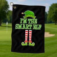 I'm The Smart Elf Matching Family Christmas Golf Towel
