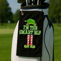 I'm The Smart Elf Matching Family Christmas Golf Towel