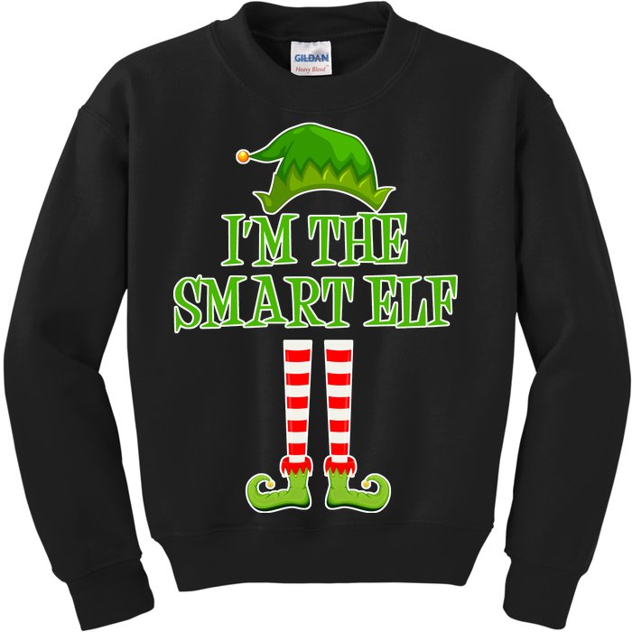 I'm The Smart Elf Matching Family Christmas Kids Sweatshirt