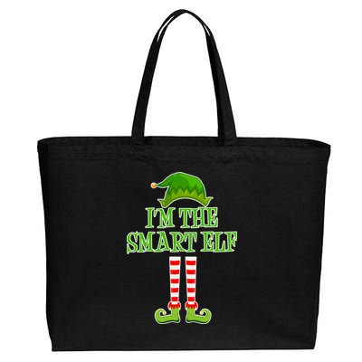 I'm The Smart Elf Matching Family Christmas Cotton Canvas Jumbo Tote