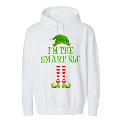 I'm The Smart Elf Matching Family Christmas Garment-Dyed Fleece Hoodie